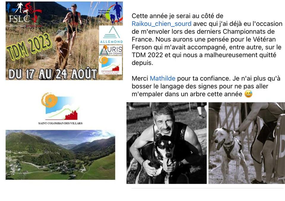 Août 2023 quand Benoît nous propose une belle aventure avec son chien Raikou dans l’Oisans : le Trophée des Montagnes