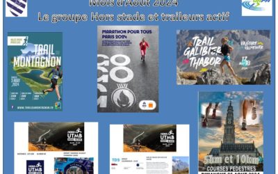 Août 2024 un joli mois actif pour les coureurs et trailers du JA Fretin malgré les vacances !!!!!