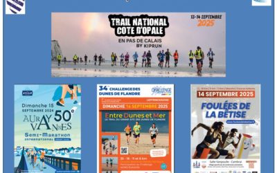 Wimereux , Leffrinckoucke , Cambrai et pour finir escapade en Bretagne à Auray Vannes pour championnat de France du semi marathon voyage voyage avec le groupe hors stade et trail du JA Fretin