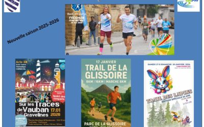 17 et 18 janvier un joli week-end chargé du trail sur Labeuvrière / Avion et Gravelines un semi en terre étrangère Nicosie (Chypre) sans oublier nos séances d’entraînement spécifiques de nos coachs !! l’année démarre 2026 bien