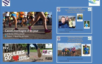 Un dimanche 8 février 2026 actif pour le groupe hors stade de la compétition Cassel et Wasquehal et puis les entraînements spécifiques trail et cross par les coachs !!