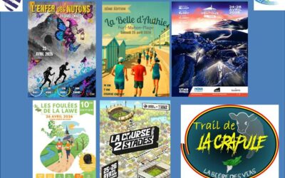 Encore un gros week-end (25 et 26/04) de courses pour le groupe hors stade et trail du club avec pas moins de 18 engagés sur 7 compétitions !!!