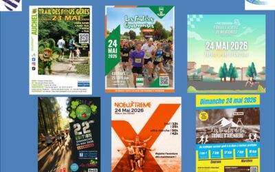 Week-end des 23 et 24 mai avec au programme 6 courses à suivre et 19 engagés pour le Jogging Athlétisme à Fretin pour la section hors stade et trail !!!